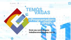 Vaga Programador PHP - GUEP