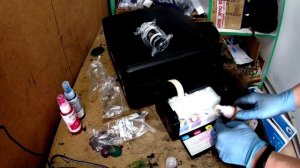 Заправка и первый запуск Epson L222 / L362