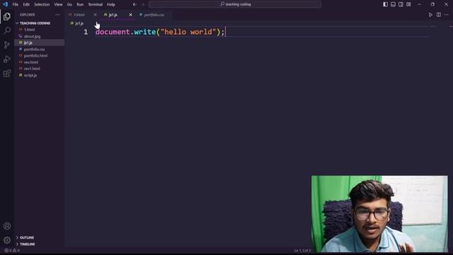 JavaScript #1 | JavaScript first program | How to implement javascript inside html || Deepak Sir