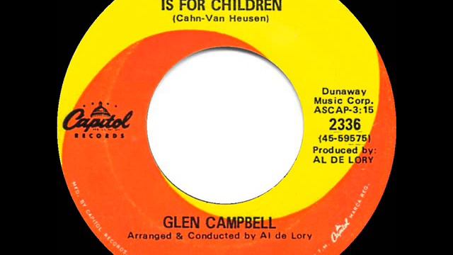 1968 Glen Campbell - Christmas Is For Children (mono 45) смотреть онлайн