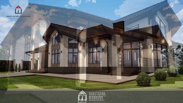 Проект одноэтажного дома с террасой и вторым светом в гостиной / Проект дома К-230 площадью 155 м2