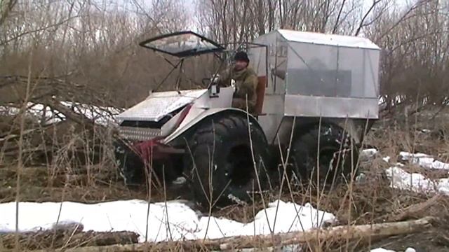 Вездеход Арнольд, 2017 г.в., Испытания, Архангельская область. смотреть онлайн