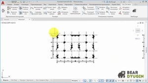 Исполнительная схема вертикальных монолитных конструкций в AutoCAD