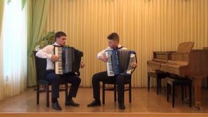 Дуэт аккордеонистов Уваров И. - Ельцев А., РНП ''Во поле береза стояла'' (в обработке Л. Колесова)