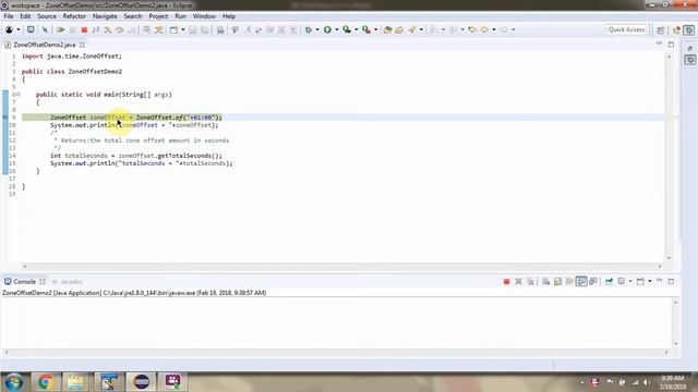 How to use getId and getTotalSeconds methods of ZoneOffset Class?