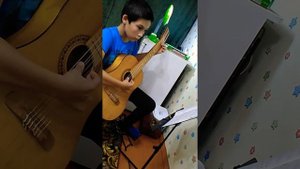 Играю на гитаре пьесу Как под горкой под горой