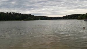 Истринское водохранилище, пляж. Московская область.