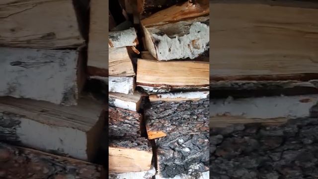 Компактный дровник вместо забора