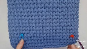 Вязаный Рюкзак из трикотажной пряжи. Мастер-класс