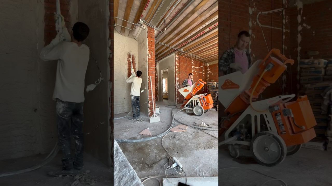 штукатурная станция SertaMaster VOLT,гипсовая штукатурка #штукатуркастен #механизированнаяштукатурка