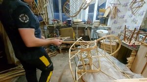 сборка  каркаса кресла качалки "классика " часть 4