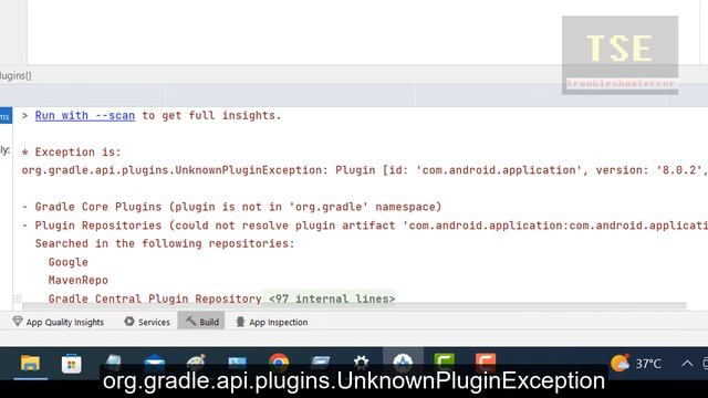 How to fix Android studio error org.gradle.api.plugins.UnknownPluginExceptiion |Plugin was not foun