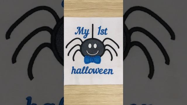 Cute Spider 1st Halloween My First Halloween Digital Design Applique for Machine embroidery