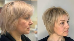 ШИКАРНАЯ МНОГОСЛОЙНАЯ СТРИЖКА С УДЛИНЕННЫМ ЗАТЫЛКОМ ДЛЯ ЖЕНЩИН 50+