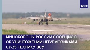 Штурмовики Су-25 ВКС РФ уничтожили технику ВСУ в зоне ответственности группировки "Центр"