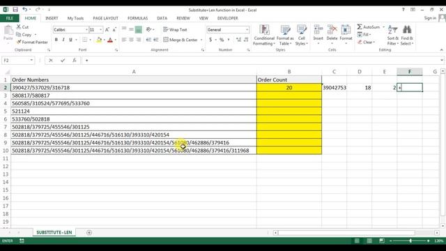 Substitute + Len function with Example in Excel смотреть онлайн