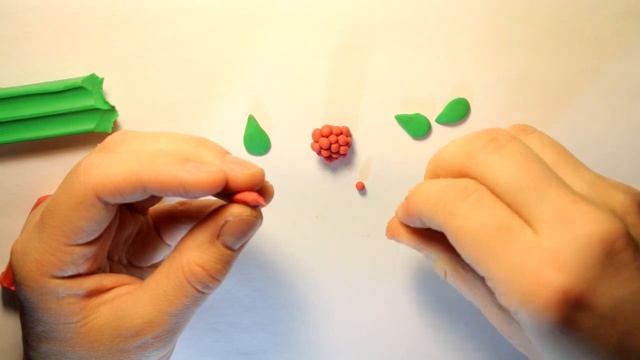 Малина из пластилина. Как слепить?