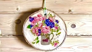 Декупаж спила дерева своими руками Мастеркласс для начинающих. Декор спила своими руками