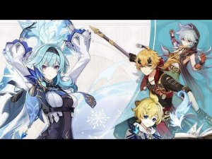 400 Круток Эолы и Кли. Genshin Impact.