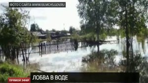 Поселок Лобва ушел под воду из-за ливней