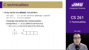 JMU CS261 06 Miscellaneous C Part 01 - Technicalities Part 1