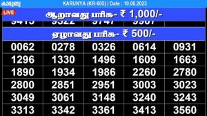 KERALA LOTTERY KARUNYA KR-605 | LIVE LOTTERY RESULT TODAY 10/06/2023 | KERALA LOTTERY LIVE RESULT