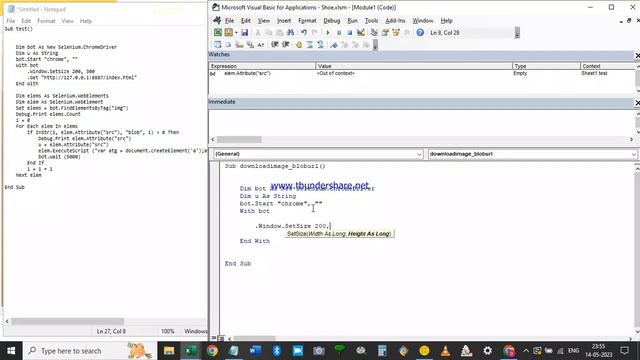 download images from bloburl as well as base64string using excel vba & javascript create bloburl