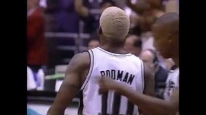 Dennis Rodman Sets Up David Robinson for the Game-Sealing Power Dunk