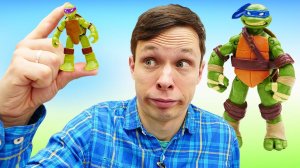 Видео игры битвы - Черепашки Ниндзя уменьшились! - Игрушки для детей Ninja Turtles