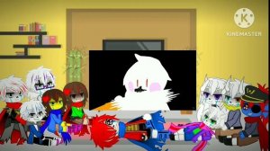 Undertale reacts to Delta!Sans(My AU/AT, Angst, Charisk, Gacha Club)