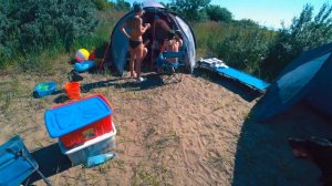 Отдых 2021. Дорога на Красноярское море и Первый день пекла. Новая палатка.