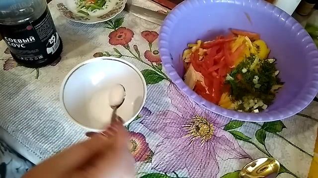 Мой фирменный салат/ Спаржа соевая с овощами и вкусный маринад. #салатрецепт #спаржа #маринады