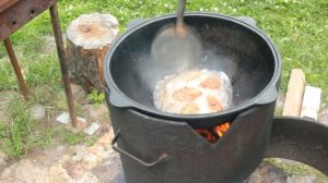Как приготовить котлеты с картошкой в КАЗАНЕ НА КОСТРЕ