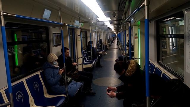 Некрасовская и Большая Кольцевая линии метро. Поезд 81-765 "Москва". Некрасовка - Электрозаводская.