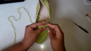 Вязаная обувь крючком. Мокасины САЛАТОВОЕ ЧУДО часть 2