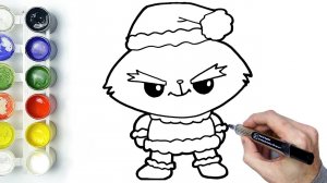 Como dibujar al GRINCH paso a paso \ How To Draw the Grinch