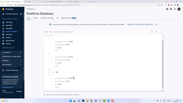 Curso/Script de Chart JS, Firebase Realtime Database y React JS v1.3.0