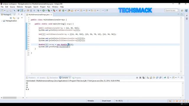 java multidimensional arrays, nested For Loops смотреть онлайн