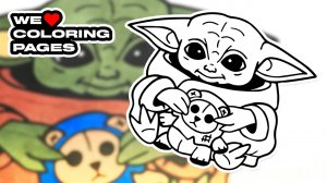 #8 Бейби Йода Звездные Войны Раскраска | МЫ ❤️ РАСКРАСКИ