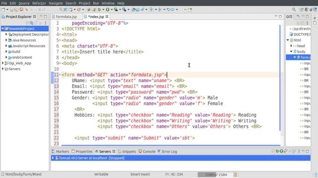 How to read form data using JSP? смотреть онлайн