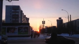 Столб света в городе