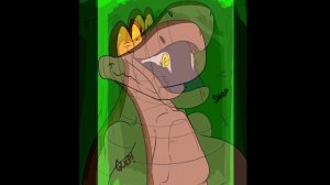 ?COMIC SNAKE VORE - Kaa swallows a furry snake