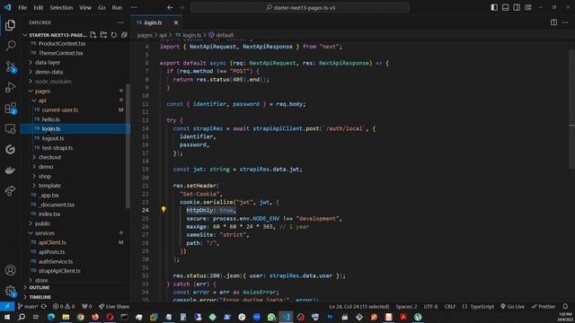 Next.js + Typescript + HTTP-only Cookie + Strapi v4 + JWT Authentication + Login + Logout смотреть онлайн