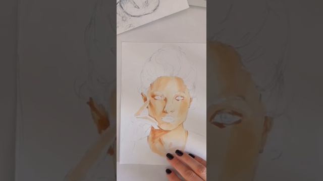 Портрет маркерами актрисы Перьяки Чопры. Видео 1 смотреть онлайн