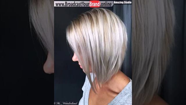 ☆ Platinum Angled Bob With Lowlights ☆ Style