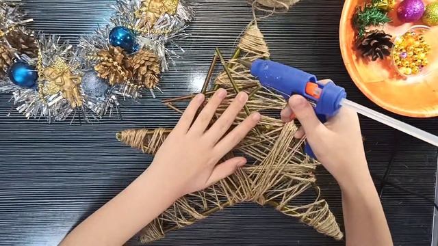 DIY ? 3 идеи Поделки на новый год из природных материалов Happy New Year Звезда, ёлка. смотреть онлайн