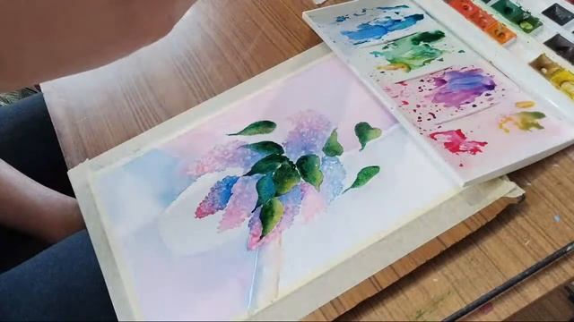 Рисовалка-болталка. Сирень акварелью. смотреть онлайн