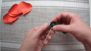 Маки из Простой Цветной Бумаги