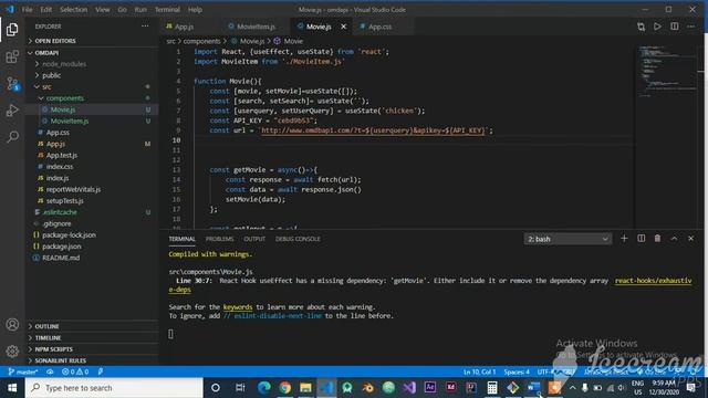 React web application that consumes data from OMDAPI смотреть онлайн