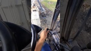 Краткий инструктаж по работе на Автогрейдере. Часть 2. Вид из кабины.